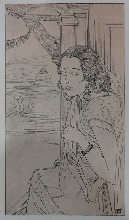 India Wedding Rituals Day Dream by Kanu Desai vintage Art Print