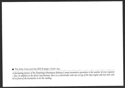 India 2013 50 Year of Railway Worshops maxi card Baby Sivok and the 804 B