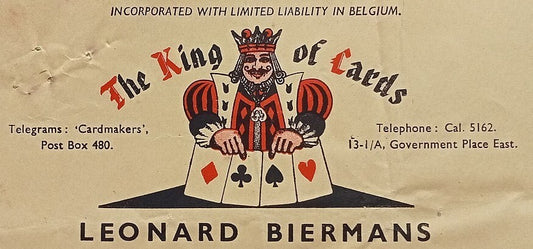 AOP India THE KING OF CARDS 1947 pictorial letterhead