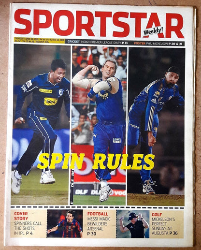 India Sportstar 2006-10 CRICKET cover issues 10” X 13” (5)