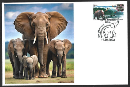 India 2023 LEMRU ELEPHANT RESERVE Special covers (5)