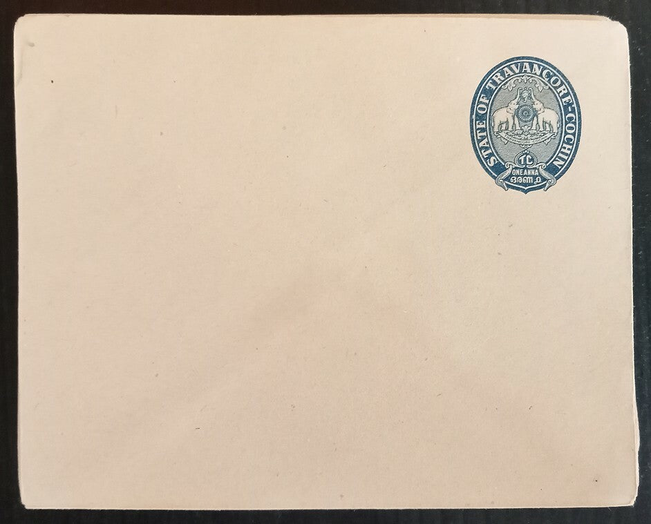 India Travancore Cochin State 1a blue postal stationery envelopes mint x 87