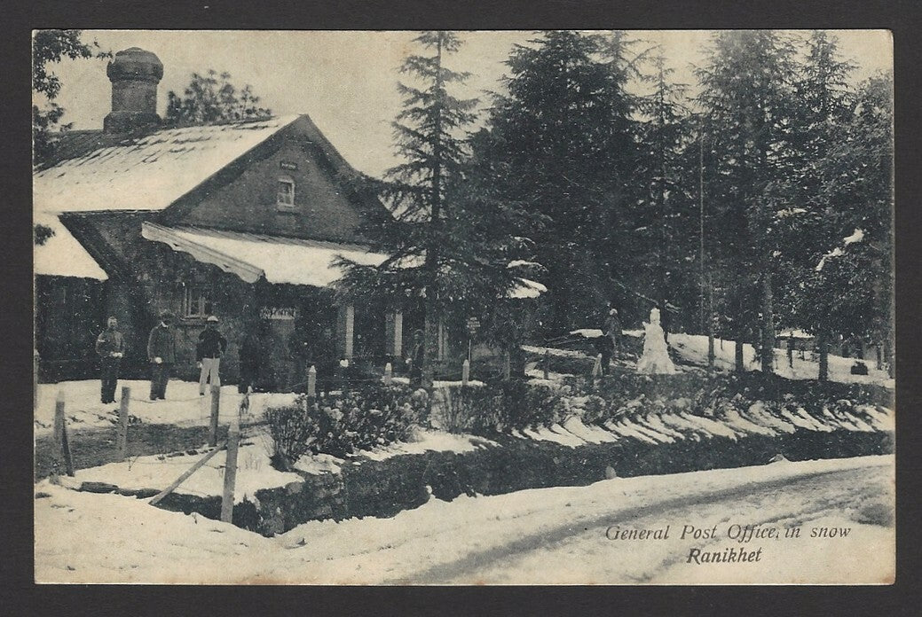 General Post Office in Snow, Ranikhet, India vintage postcard 