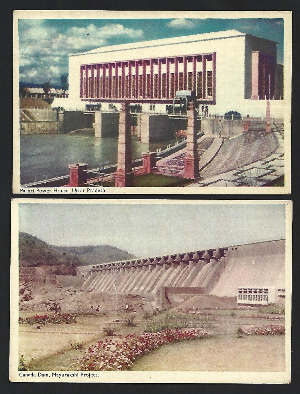 (AOP) DAMS OF INDIA vintage postcards (4)