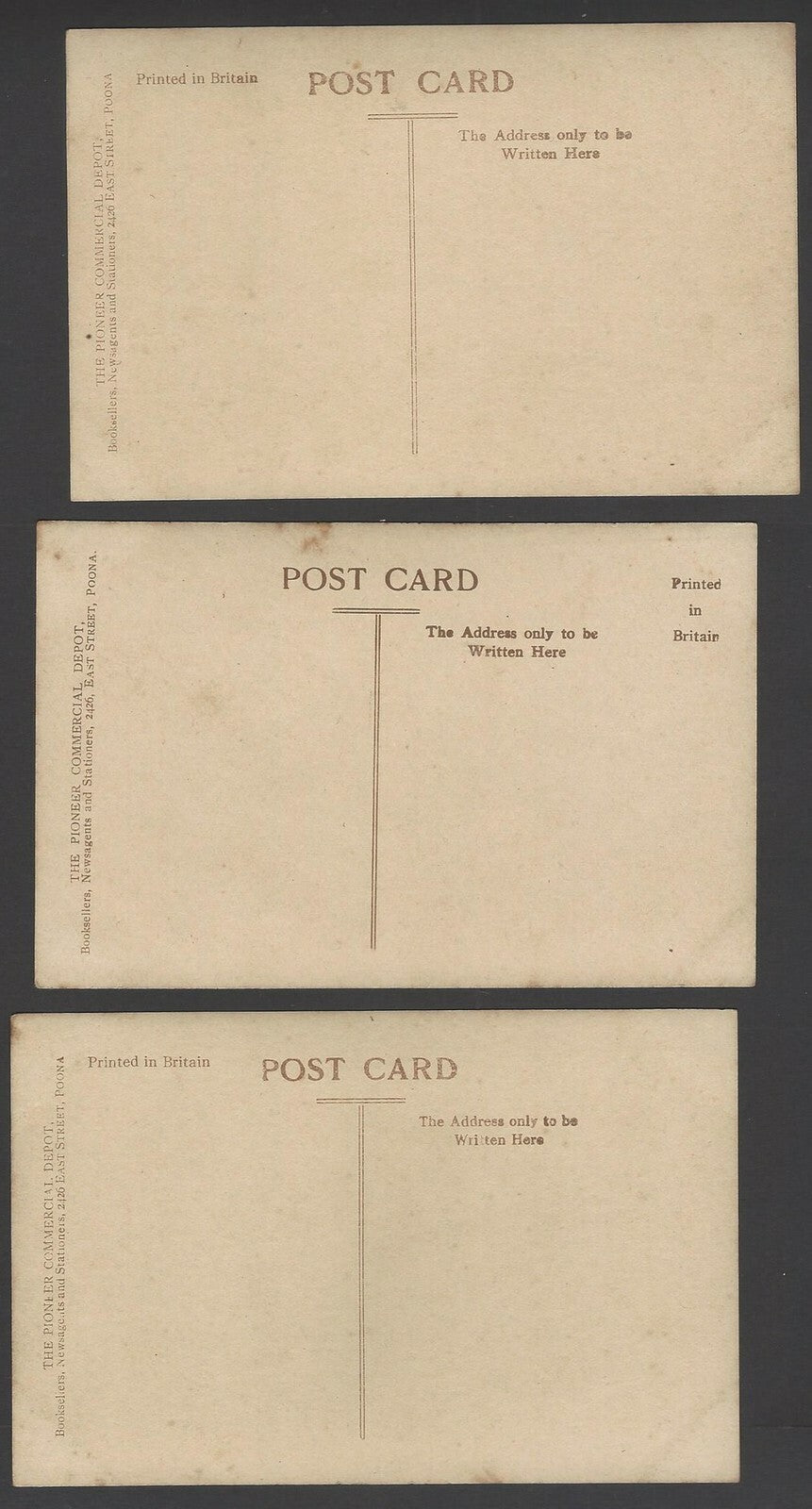 India Poona vintage hand coloured real photo postcards (3)