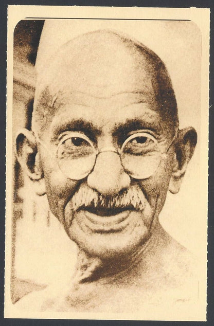 AOP India full back pictorial 50p Gandhi postal card GANDHI 
