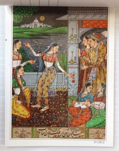AOP India booklet of 10 postcards MINIATURE PAINTINGS