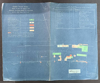 India 1926 maps / blueprints - GRAND TRUNK ROAD