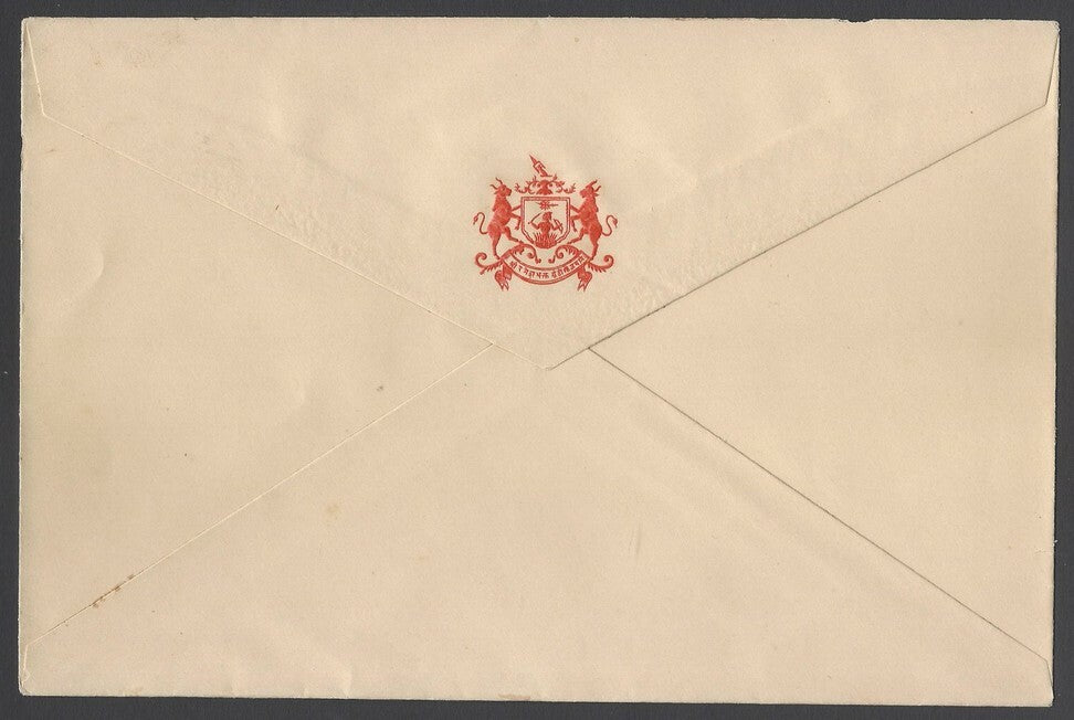 AOPIMT India crested Coat of Arms envelope BUNDI STATE