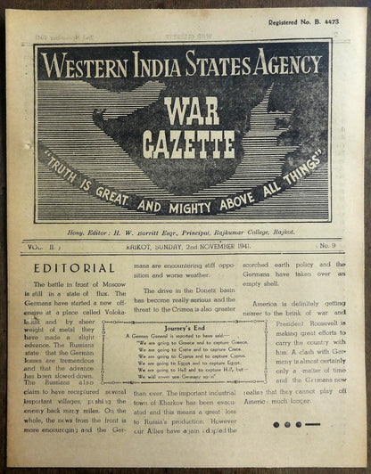 India WISA War Gazettes 2-11-1941 Russia scorched Earth policy, etc (2) Ӝ