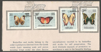 AOP India FDC & brochure 1981 Butterflies