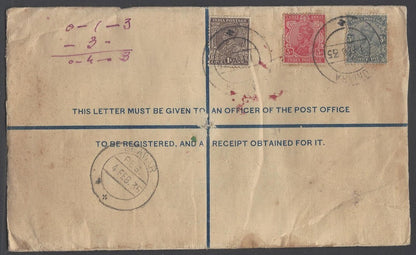 AOP India KGV registered envelope usages (5)