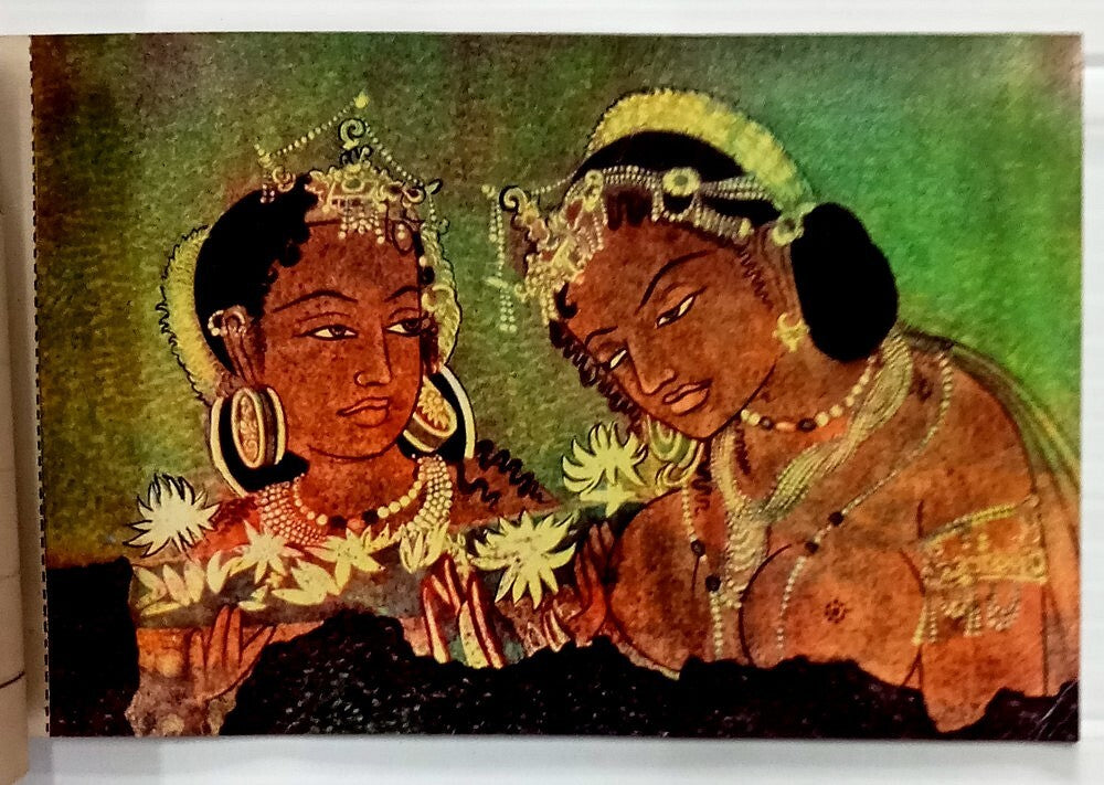 AOP India AJANTA vintage tourist booklet of 10 postcards