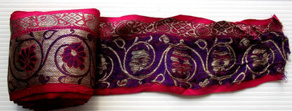 India embroidered border / trim with zari (metallic) threads 10.5cm x 791cm