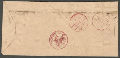 AOP India Indore State 1903 stampless cover JHADI	