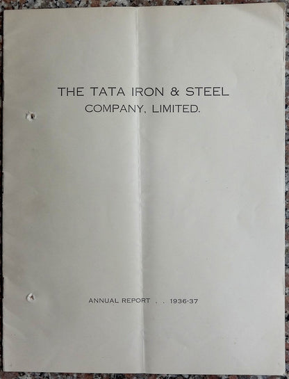 India 1936-37 THE TATA IRON AND STEEL COMPANY LTD Annual Report  25pgs