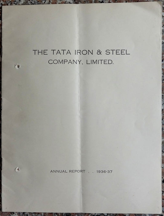 India 1936-37 THE TATA IRON AND STEEL COMPANY LTD Annual Report  25pgs