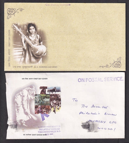 India 1970s-2000s FDCs surplus modified to use as P&T Official envelopes (8)