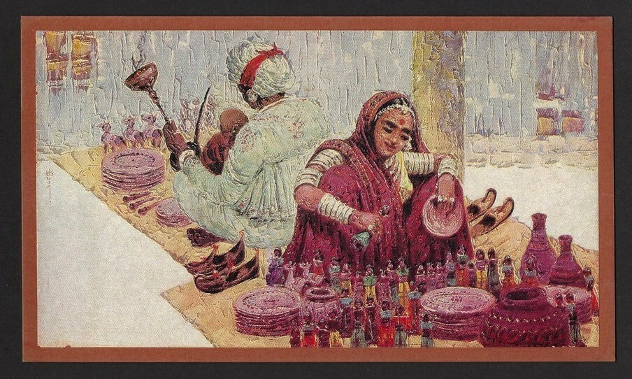 India vintage artistic prints, etc (5)