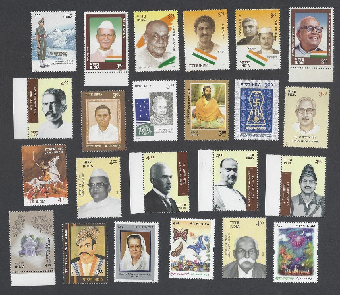 AOP India 2001 Year Set MNH