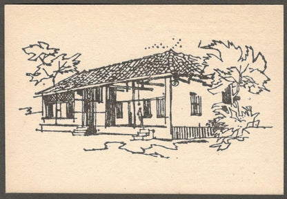 (AOP) India vintage postcard HRIDAY KUNJ where Gandhi & his wife lived 1918-30