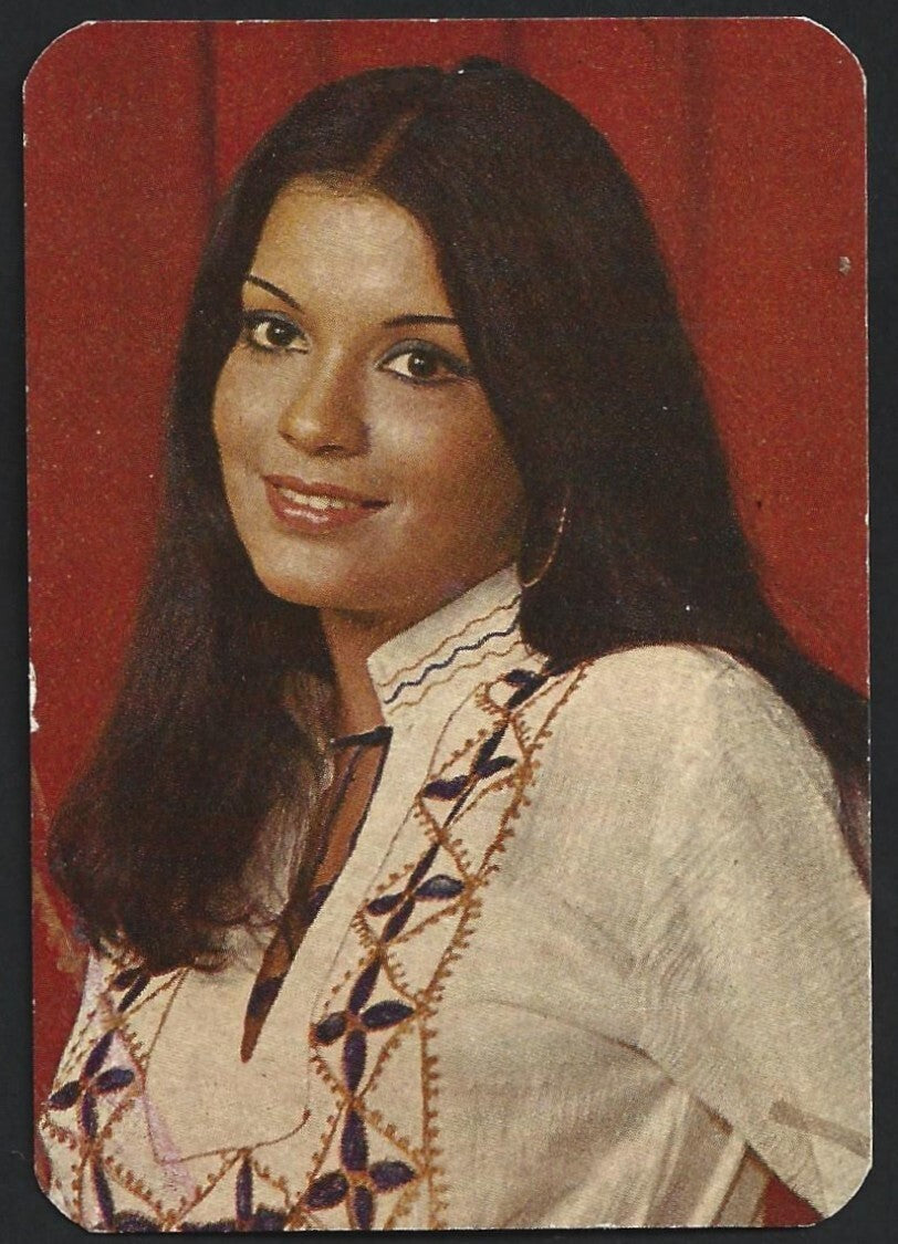 India Bollywood 1975 pocket calendar Zeenat Aman