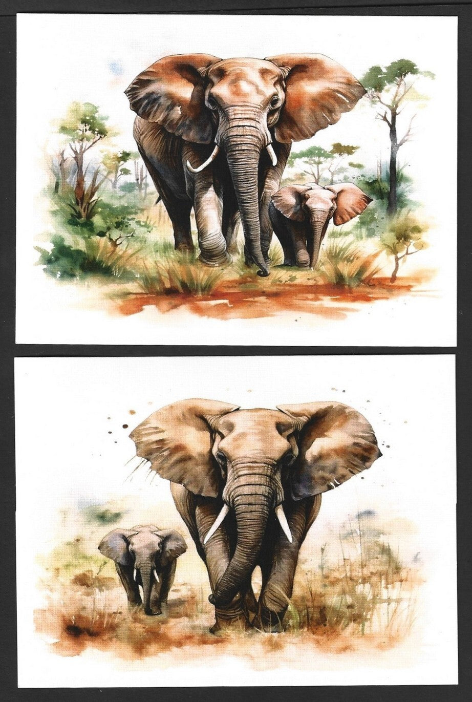 India 2023 LEMRU ELEPHANT RESERVE Special postcards (5)