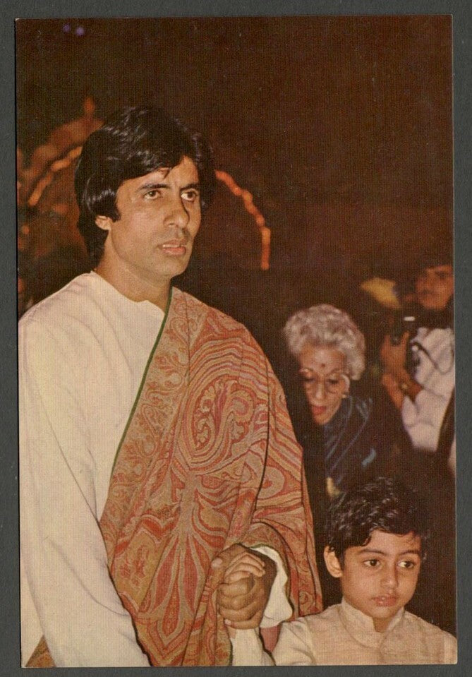 AOP India Bollywood vintage postcard AMITABH BACHCHAN ELAR 522