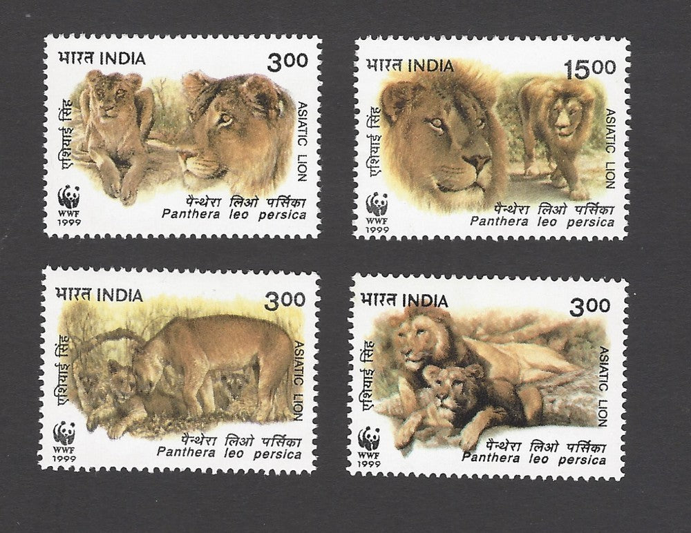 India 1999 Lions 4v MNH