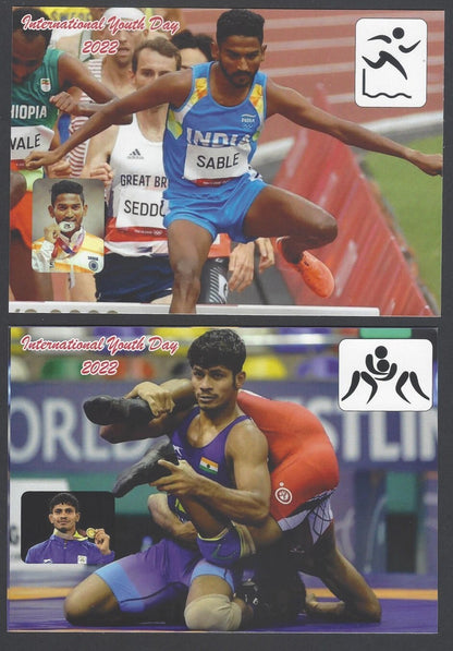 AOP India YOUTH ICONS Sports Postcard Pack with 6 postcards 2022. ONLY 250 issue