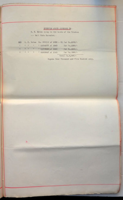 India 1939 Indenture with KGV 30R etc
