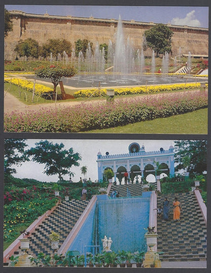AOP India MYSORE packet of 10 vintage postcards BRINDAVAN