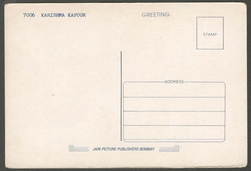 AOP India Bollywood KARISHMA KAPOOR vintage postcard
