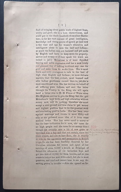 Search for a Maharaja husband for the Glory of India 1905 printed & ms documents