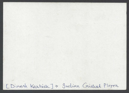 AOP India CRICKET Dinesh Kartick autograph on card