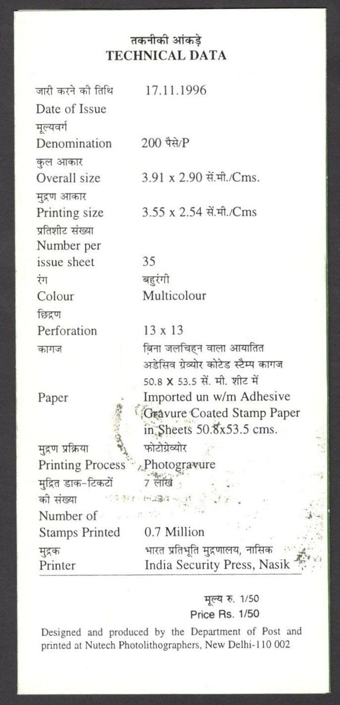 India 1996 Crop Science Congress used brochure