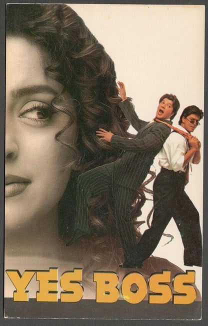 AOP India Bollywood vintage postcard SHAH RUKH KHAN & JUHI CHAWLA