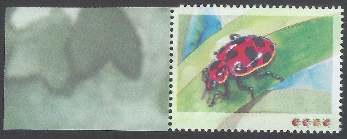 India 2017 Ladybird Beetle BLACK (COUNTRY & VALUE) OMITTED MNH (only 4 known)