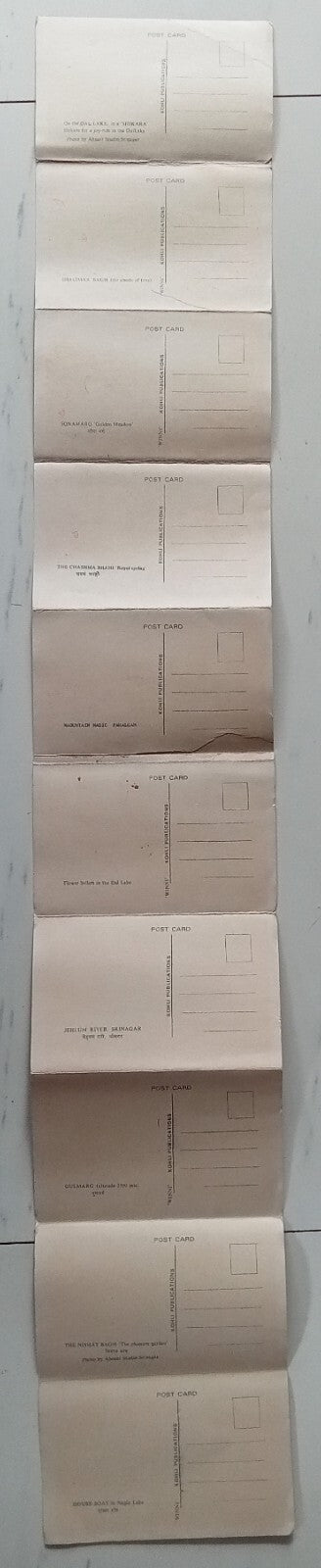 (AOP) India - Kashmir vintage folder with 10 postcards