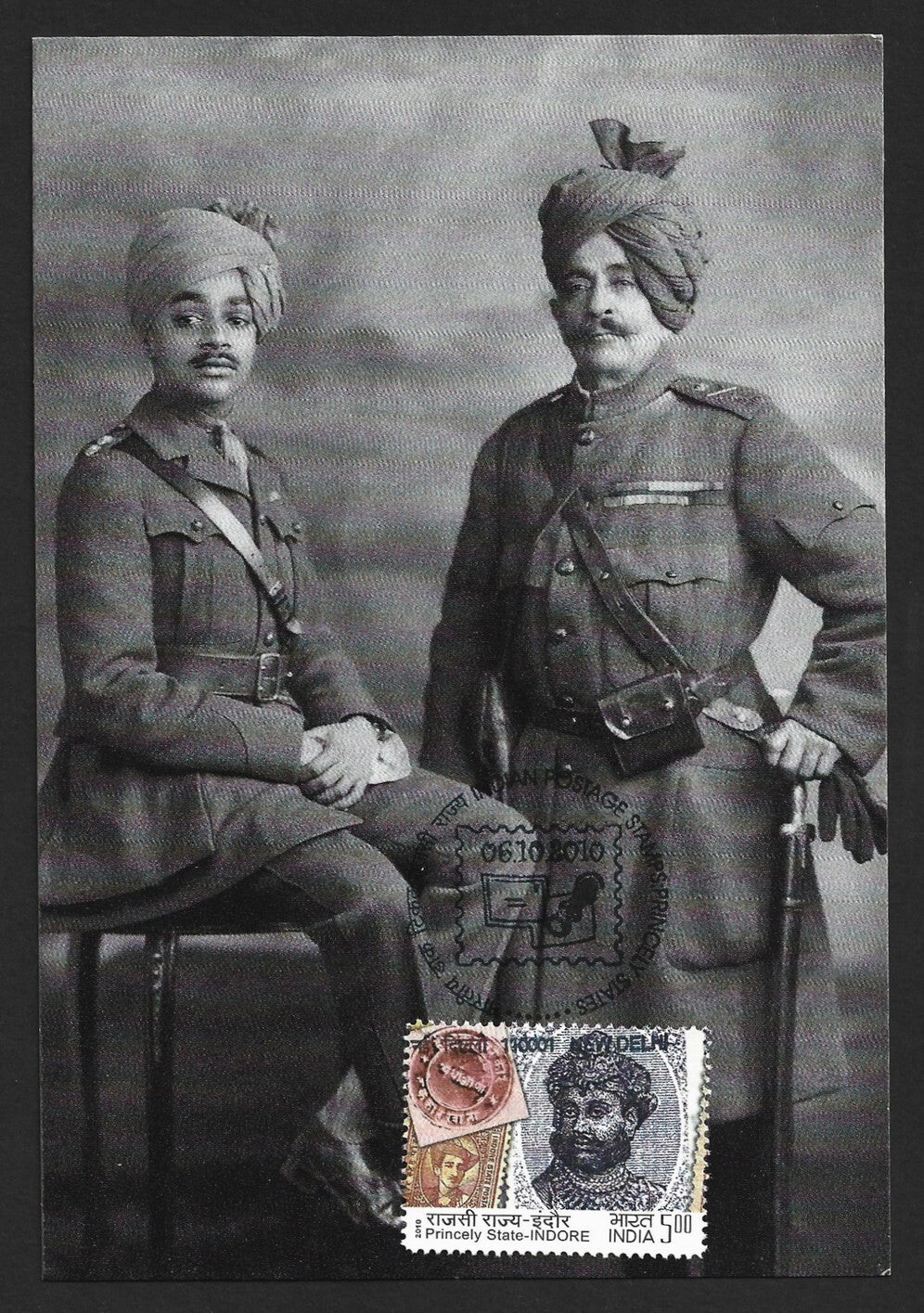 AOP India 2010 Princely States maxi card - Maharaja of Idar Maharaja of Jodhpur