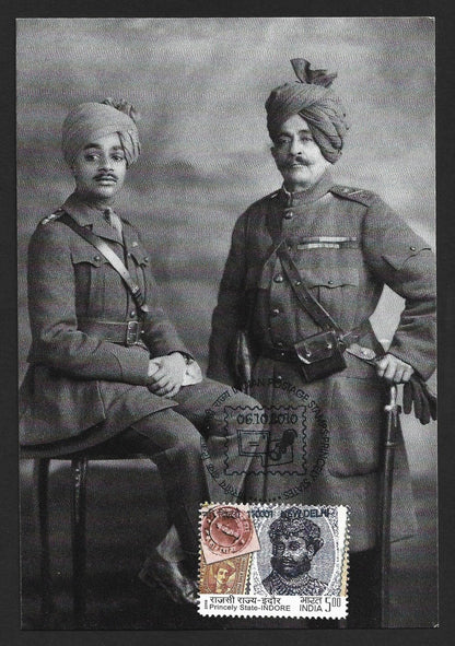 AOP India 2010 Princely States maxi card - Maharaja of Idar Maharaja of Jodhpur