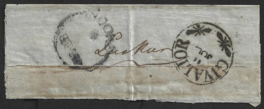 AOP India GWALIOR stampless cover