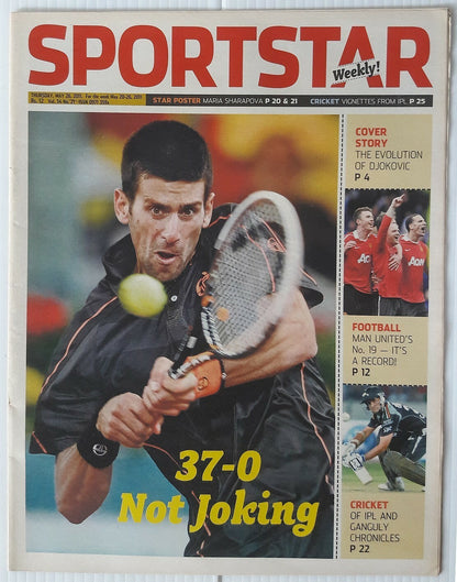 India Sportstar 2007-11 TENNIS cover issues 10” X 13” (5)