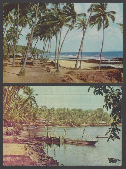 India Beaches & Sea Shores of Goa collection of c.1970s vintage postcards (9)