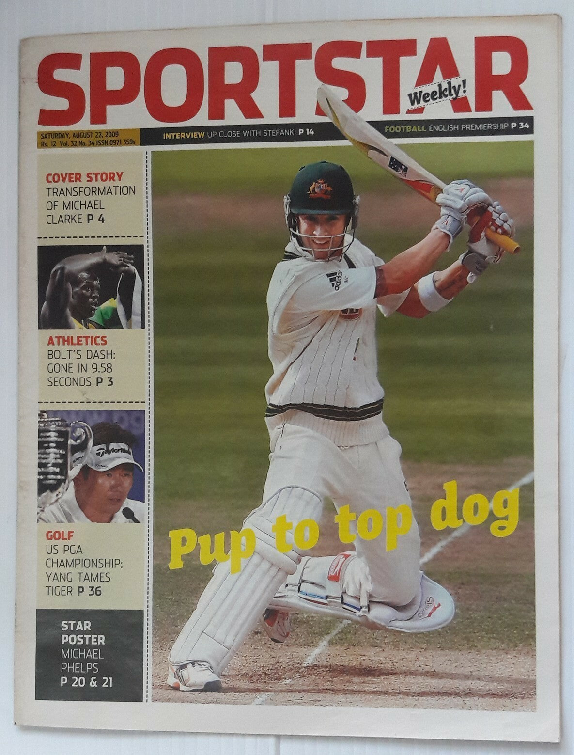 India Sportstar 2007-09 CRICKET cover issues 10” X 13” (5)