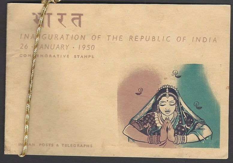 India 1950 Republic of India presentation folder used FD