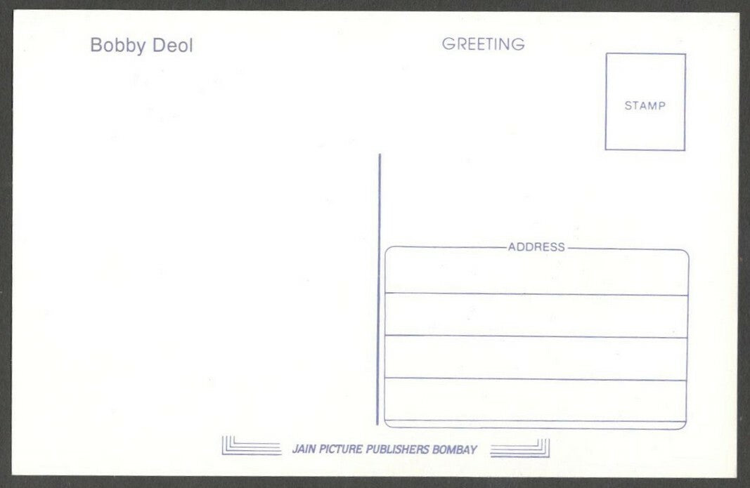 AOP India Bollywood postcard BOBBY DEOL