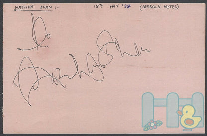 AOP Bollywood MAZHAR KHAN & DALIP TAHIL autograph 