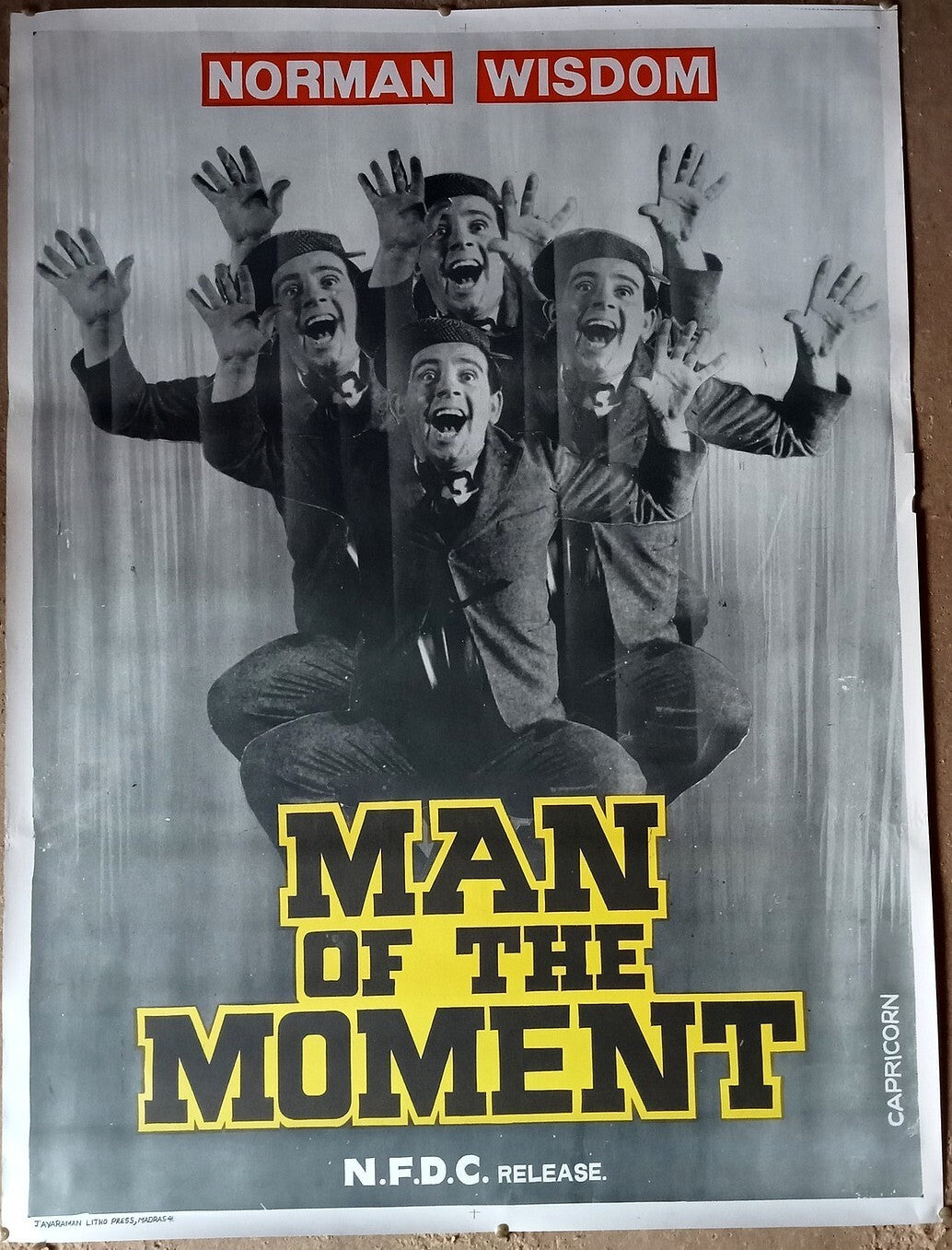 Man of the Moment 1955 1 sheet India poster 30"x40" Norman Wisdom
