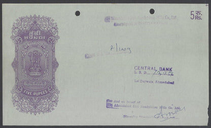 AOP India collection of post Independence hundis (9 different)